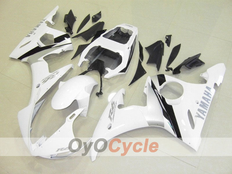 Injection Fairing kit for 03-04 YZF-R6 - White, Black - Factory Style #OYO87900919