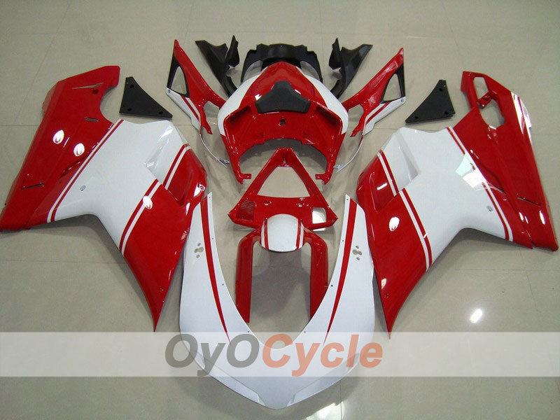 Injection Fairing kit for 09-11 Ducati 1198 - Red, White - Factory Style #OYO87902341