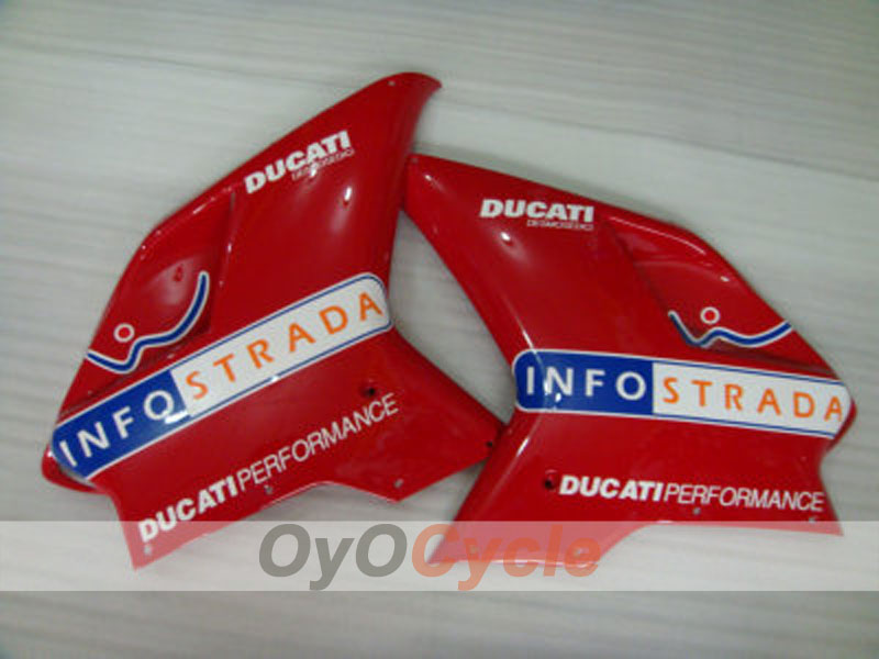 Injection Fairing kit for 08-13 Ducati 848 - Red, White - Performance #OYO87902212