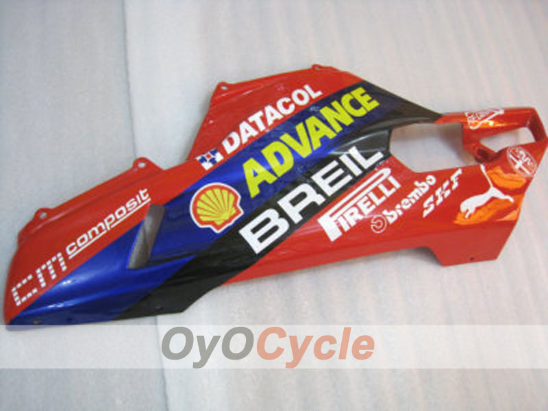 Injection Fairing kit for 08-13 Ducati 848 - Red, White - Xerox #OYO87902216
