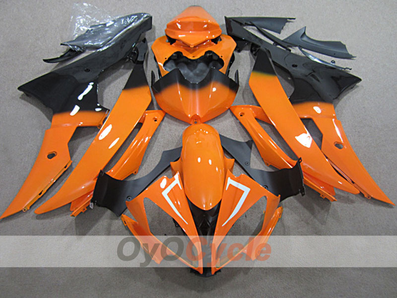 Injection Fairing kit for 08-16 YZF-R6 - Orange, Black - Factory Style #OYO87904743 Main image
