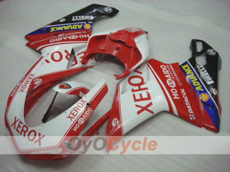 Injection Fairing kit for 08-13 Ducati 848 - Red, White - Xerox #OYO87902227