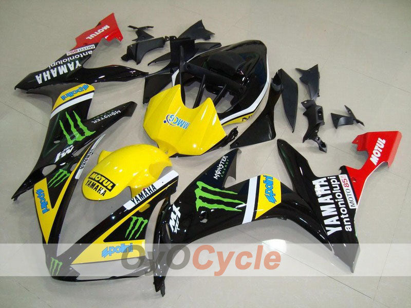 Injection Fairing kit for 04-06 YZF-R1 - Yellow, Black - Monster, MOTUL #OYO87900832