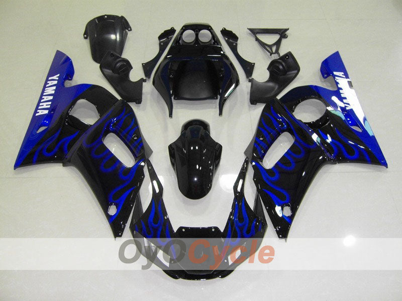 Injection Fairing kit for 98-02 YZF-R6 - Blue, Black - Flame #OYO87900988 Main image