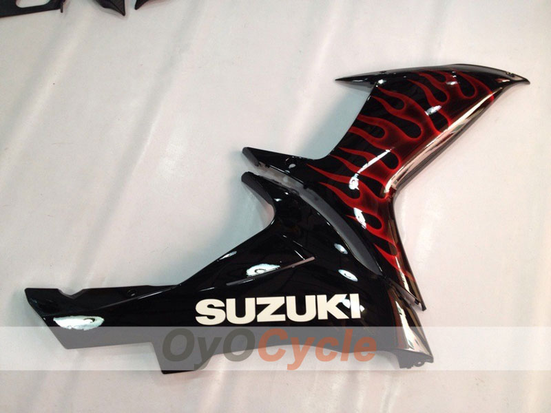 Injection Fairing kit for 11-26 GSX R750 - Red, Black - Flame #OYO87901470 Secondary image