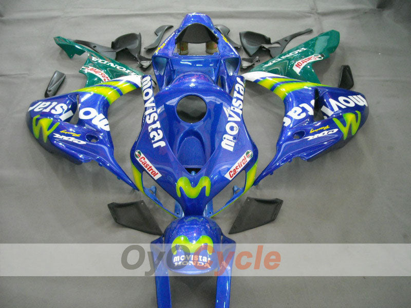 Injection Fairing kit for 06-07 CBR1000RR - Yellow, Blue - Movistar #OYO87900619 Main image
