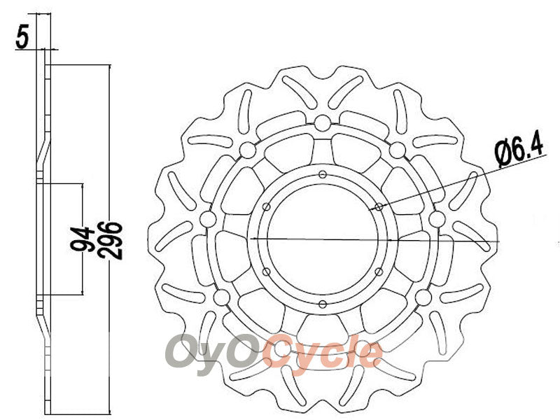 Brake Discs for 01-03 Honda CBR600 F4i #OYO87903411