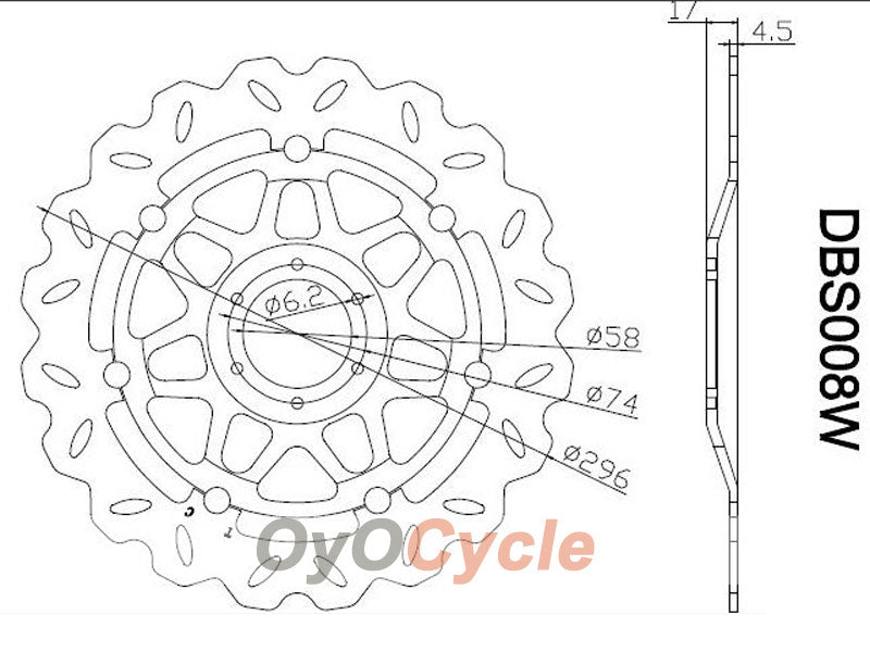 Brake Discs for 94-97 Honda CBR900 #OYO87903395