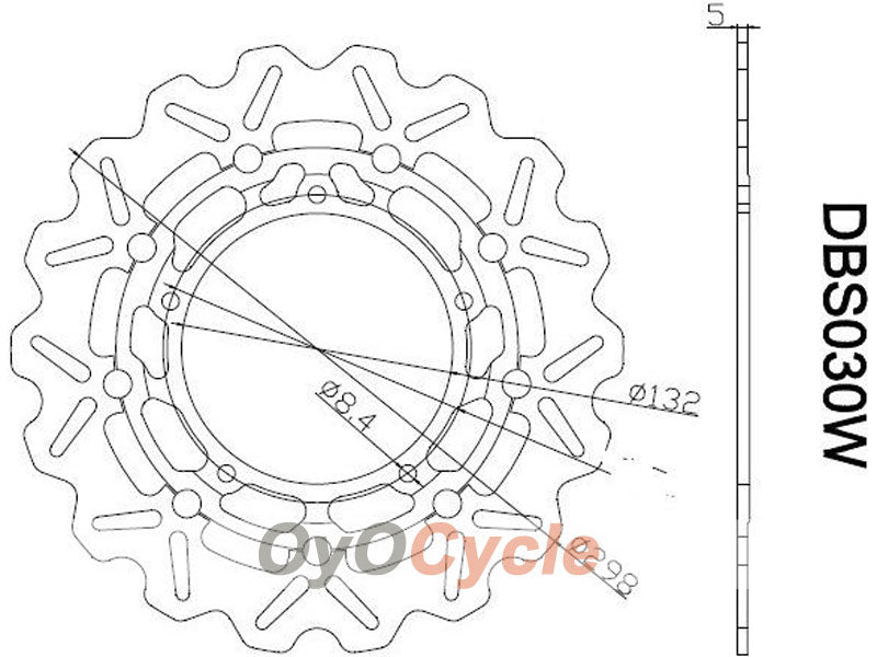 Brake Discs for 03-04 Yamaha YZF-R6 #OYO87903473