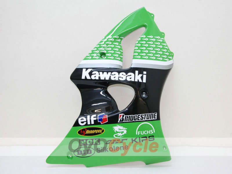 Injection Fairing kit for 00-02 NINJA ZX-6R - Green, Black - Nakano #OYO87901726
