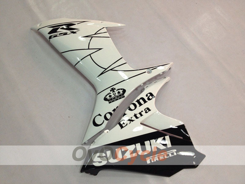 Injection Fairing kit for 11-26 GSX R600 - White, Black - Corona #OYO87901677