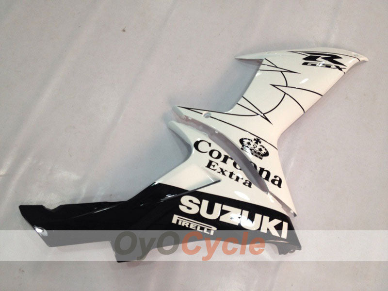 Injection Fairing kit for 11-26 GSX R750 - White, Black - Corona #OYO87901158