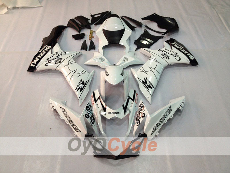 Injection Fairing kit for 11-26 GSX R600 - White, Black - Corona #OYO87901677