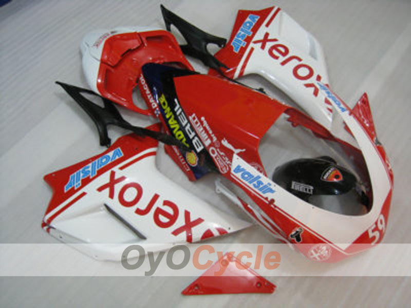 Injection Fairing kit for 07-09 Ducati 1098 - Red, White - Xerox #OYO87902220