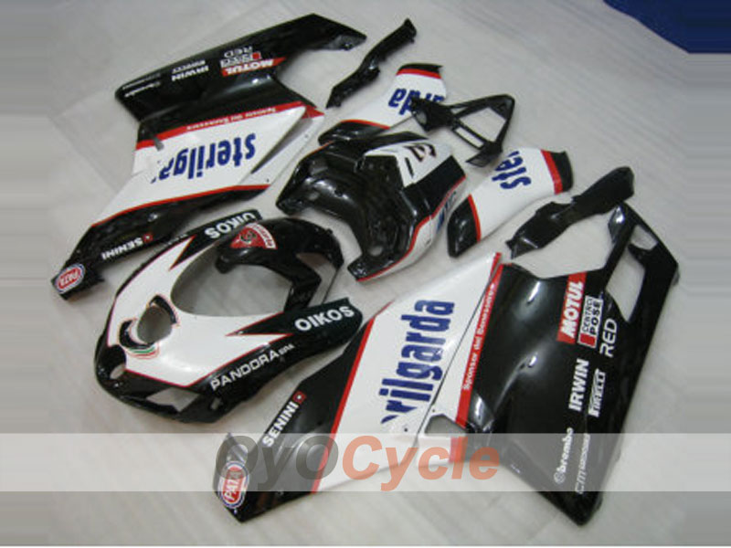 Injection Fairing kit for 05-06 Ducati 999 - White, Black - Sterilgarda #OYO87902378