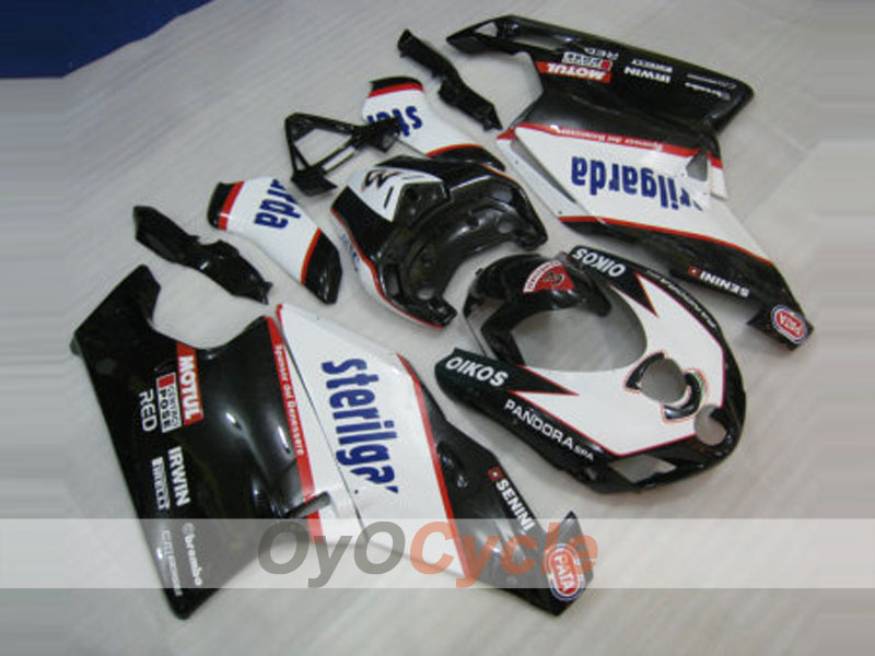 Injection Fairing kit for 05-06 Ducati 999 - White, Black - Sterilgarda #OYO87902378 Main image