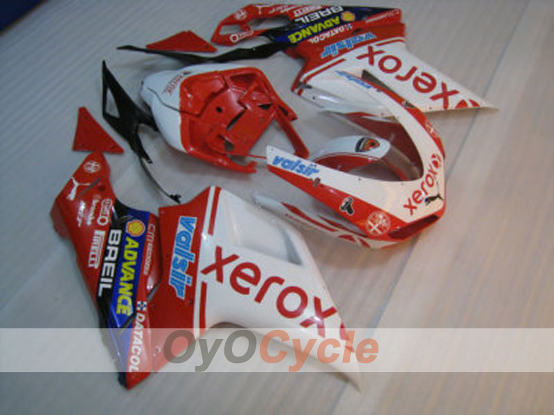 Injection Fairing kit for 08-13 Ducati 848 - Red, White - Xerox #OYO87902216