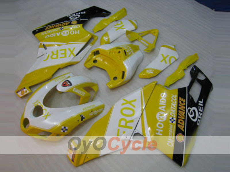 Injection Fairing kit for 05-06 Ducati 999 - Yellow, White - Xerox #OYO87902380