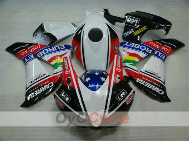 Injection Fairing kit for 08-11 CBR1000RR - White, Black - Lee #OYO87900695