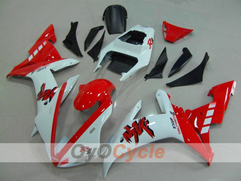 Injection Fairing kit for 02-03 YZF-R1 - Red, White - Factory Style #OYO87900804 Main image