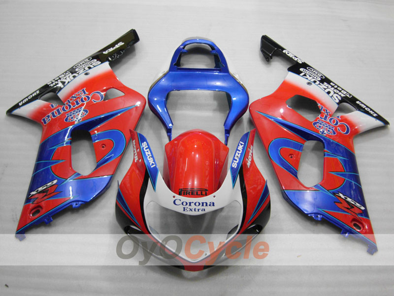 Injection Fairing kit for 00-03 GSX R750 - Red, Blue - Corona #OYO87901027