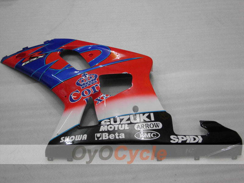 Injection Fairing kit for 00-03 GSX R750 - Red, Blue - Corona #OYO87901027