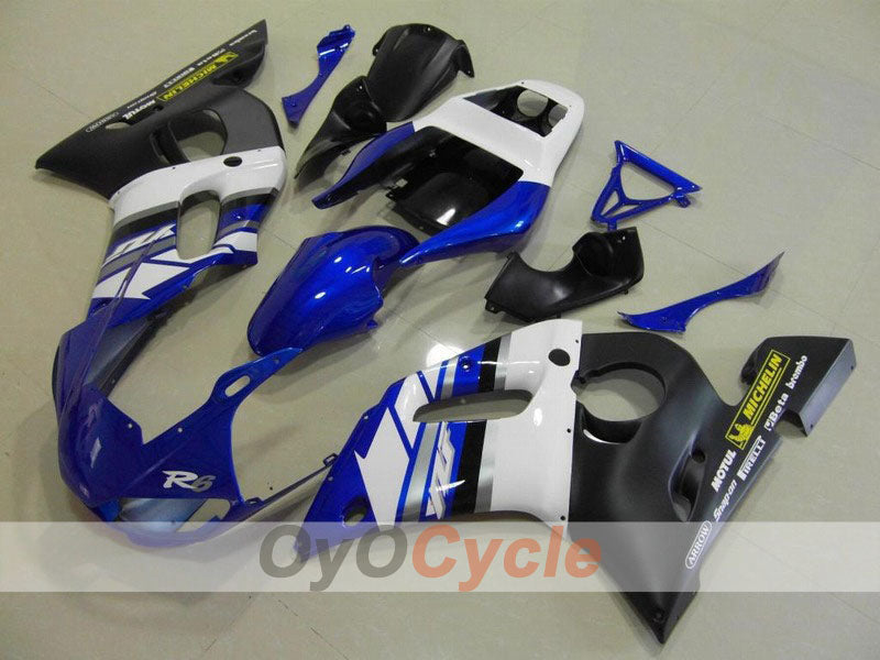 Injection Fairing kit for 98-02 YZF-R6 - Blue, Black, Matte - Factory Style #OYO87901004 Main image