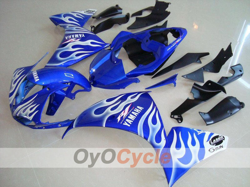 Injection Fairing kit for 09-11 YZF-R1 - Blue, White - Flame #OYO87900888