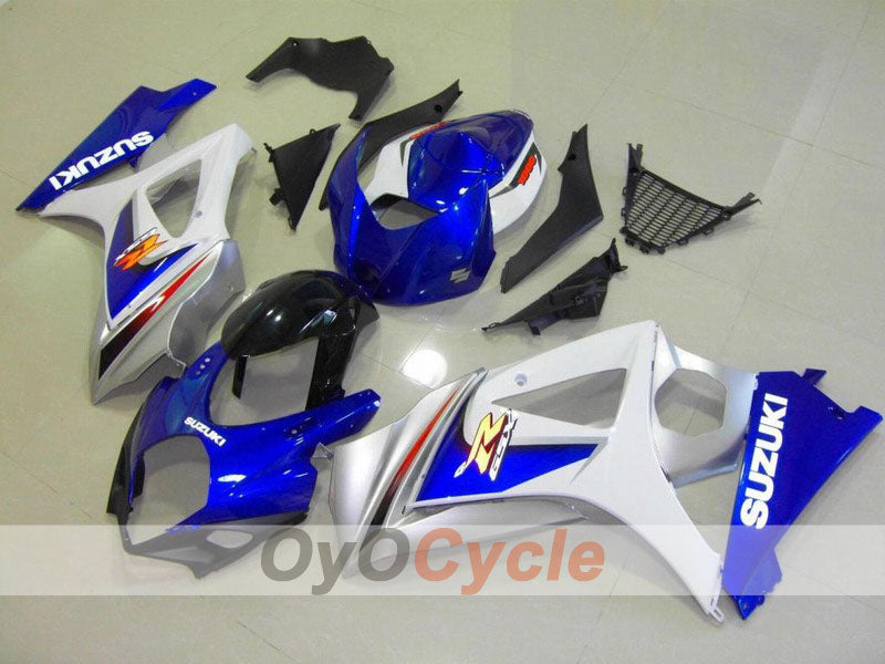 Injection Fairing kit for 07-08 GSX R1000 - Blue, White - Factory Style #OYO87902118 Main image