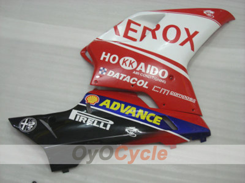 Injection Fairing kit for 08-13 Ducati 848 - Red, White - Xerox #OYO87902227