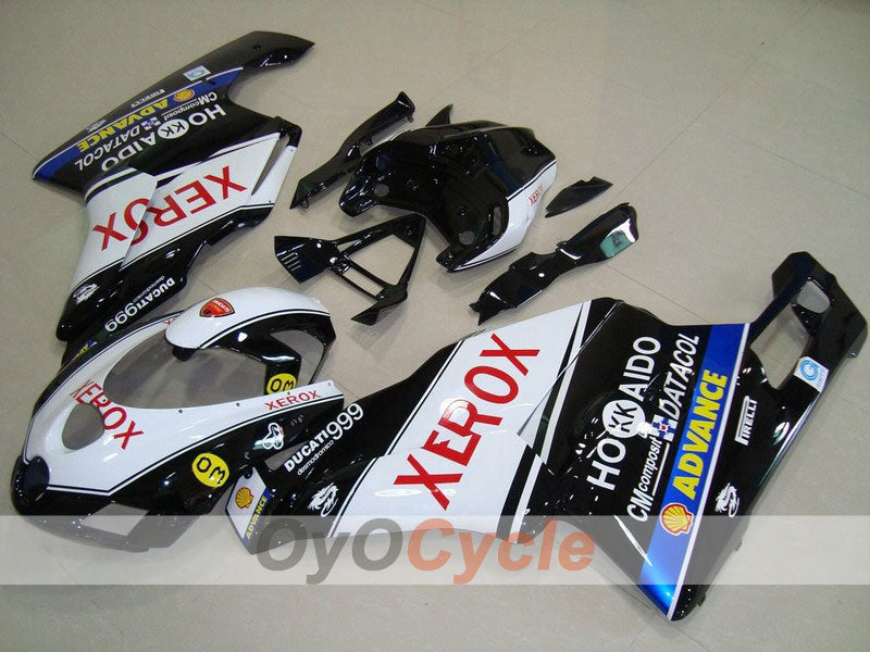 Injection Fairing kit for 05-06 Ducati 999 - White, Black - Xerox #OYO87902382