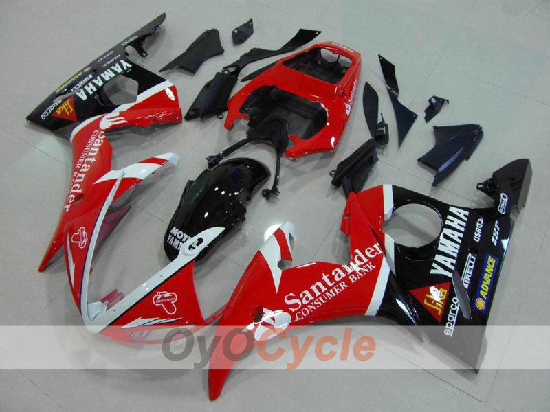 Injection Fairing kit for 03-04 YZF-R6 - Red, Black - Santander #OYO87900925 Main image