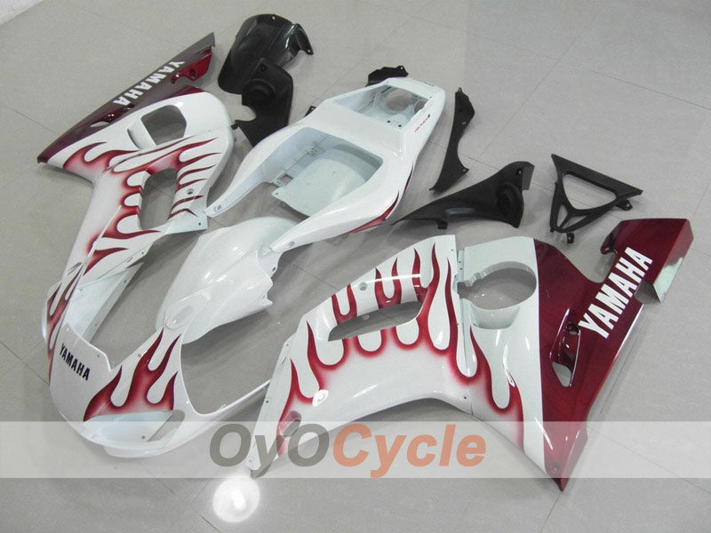 Injection Fairing kit for 98-02 YZF-R6 - Red, White - Flame #OYO87900989