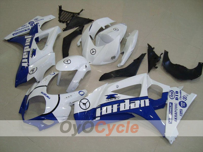 Injection Fairing kit for 07-08 GSX R1000 - Blue, White - Jordan #OYO87902103 Main image