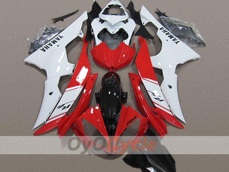 Injection Fairing kit for 08-16 YZF-R6 - Red, White - Factory Style #OYO87904738 Main image