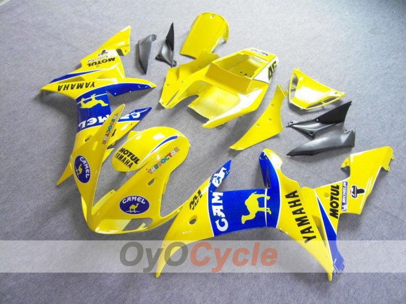 Injection Fairing kit for 05 YZF-R6 - Yellow, Blue - Camel, MOTUL #OYO87902648 Main image