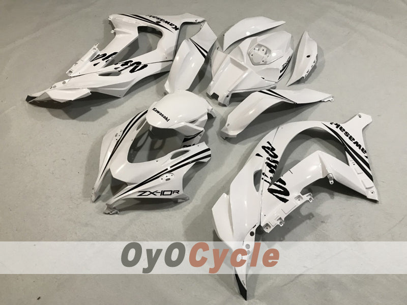 Injection Fairing kit for 16-20 NINJA ZX-10R - White - Factory Style #OYO87914606 Main image