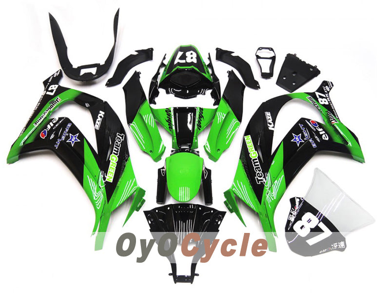 Injection Fairing kit for 16-20 NINJA ZX-10R - Green, Black - Factory Style #OYO87914609 Main image