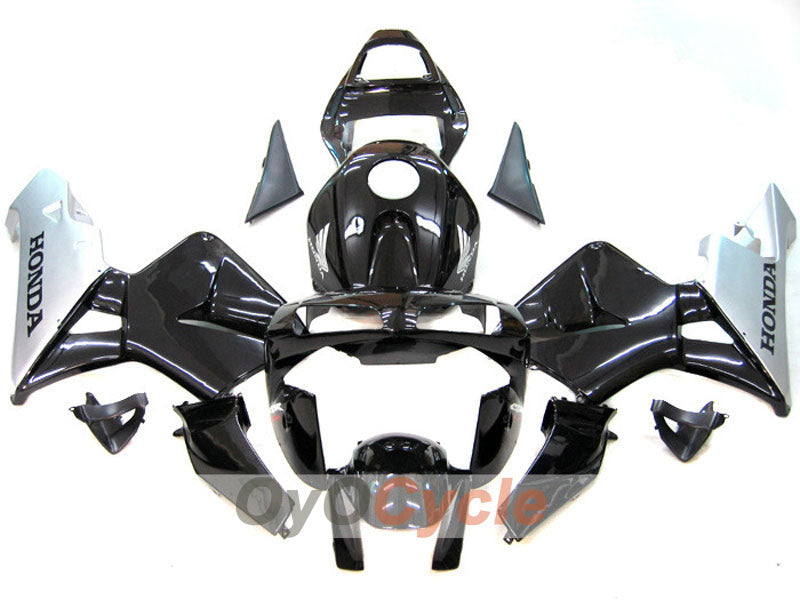 Injection Fairing kit for 03-04 CBR600RR - Black, Silver - Factory Style #OYO87902566 Main image