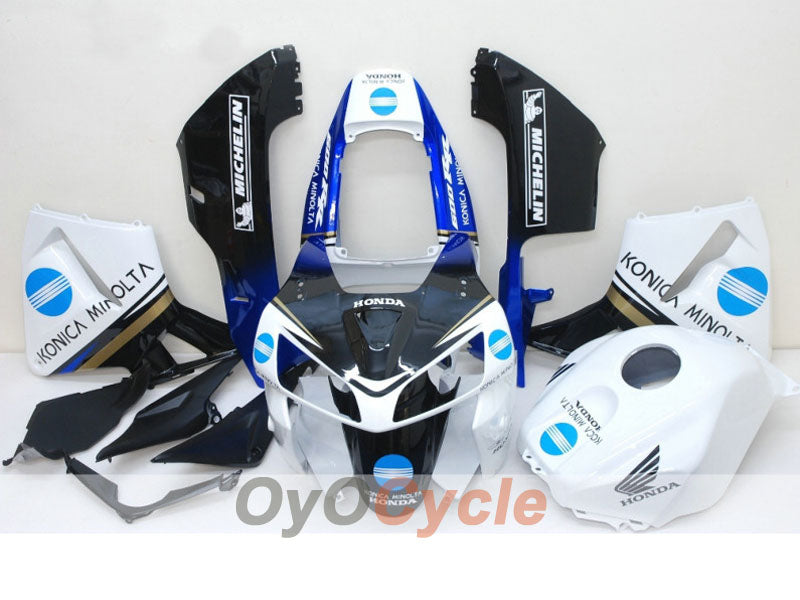 Injection Fairing kit for 05-06 CBR600RR - White, Black - Konica Minolta, MICHELIN #OYO87900254 Main image