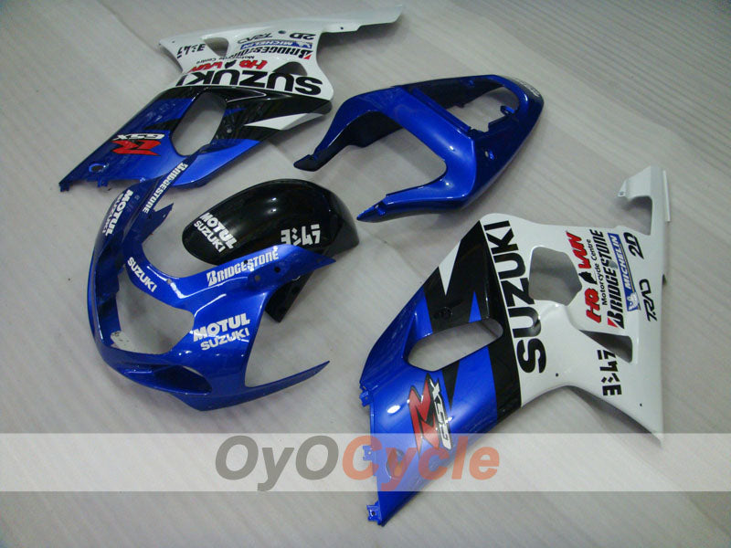 Injection Fairing kit for 00-02 GSX R1000 - Blue, White - MOTUL #OYO87905188