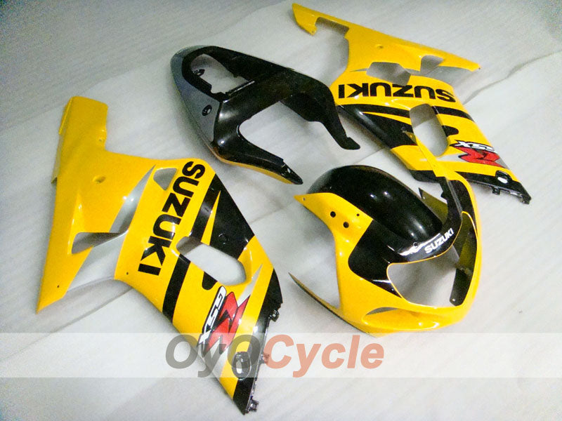 Injection Fairing kit for 01-03 GSX R600 - Yellow, Black - Factory Style #OYO87901148 Main image