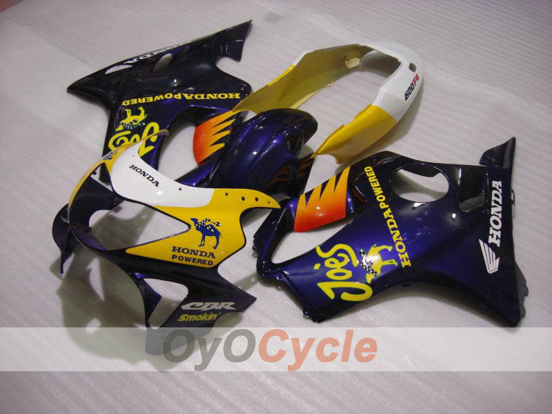 Injection Fairing kit for 99-00 CBR600F4 - Yellow, Blue - Camel #OYO87900105