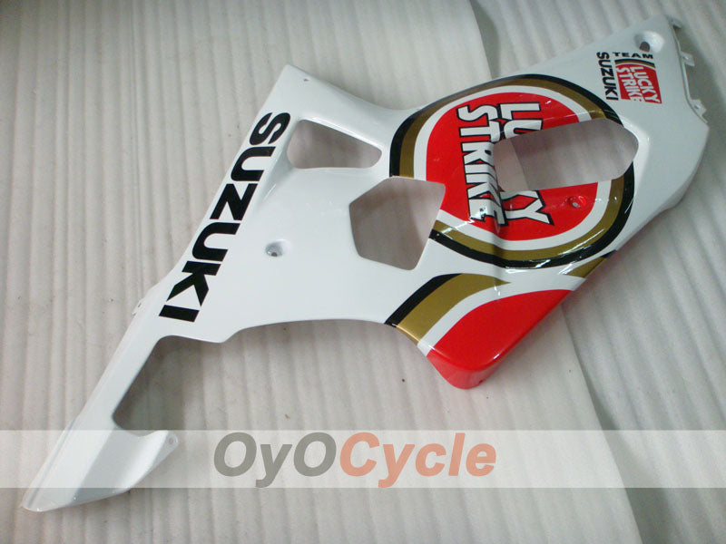 Injection Fairing kit for 01-03 GSX R600 - Red, White - Lucky Strike #OYO87901057