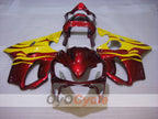 Injection Fairing kit for 01-03 CBR600F4i - Red, Yellow - Flame #OYO87900154