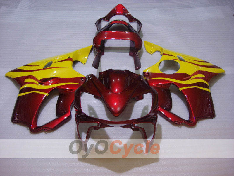 Injection Fairing kit for 01-03 CBR600F4i - Red, Yellow - Flame #OYO87900154