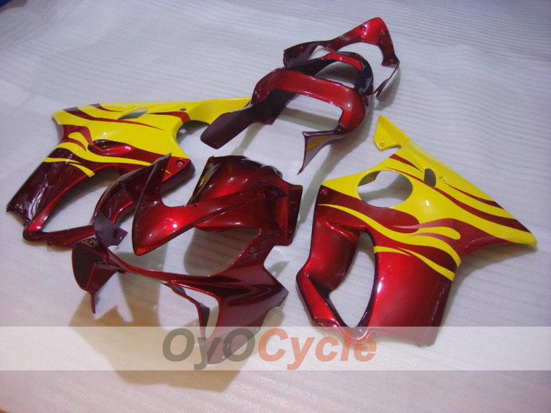 Injection Fairing kit for 01-03 CBR600F4i - Red, Yellow - Flame #OYO87900154 Main image