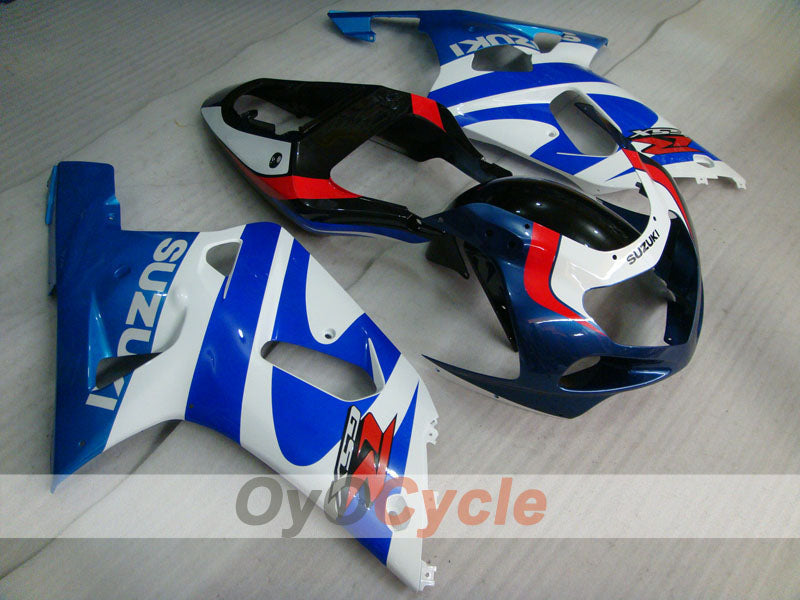 Injection Fairing kit for 00-03 GSX R750 - Blue, White - Factory Style #OYO87905123