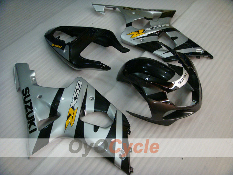 Injection Fairing kit for 00-02 GSX R1000 - Black, Silver - Factory Style #OYO87901772