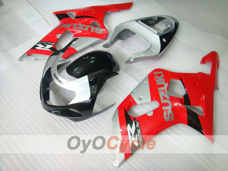 Injection Fairing kit for 00-02 GSX R1000 - Red, Silver - Factory Style #OYO87901785